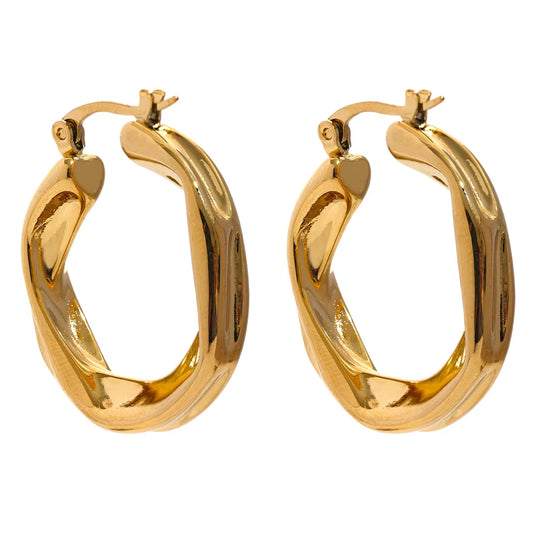 JINYOU 2132 Stainless Steel 316L round Hollow Hoop Earrings Rust Proof Minimalist Metal Attractive Trendy Jewelry Bijoux Women