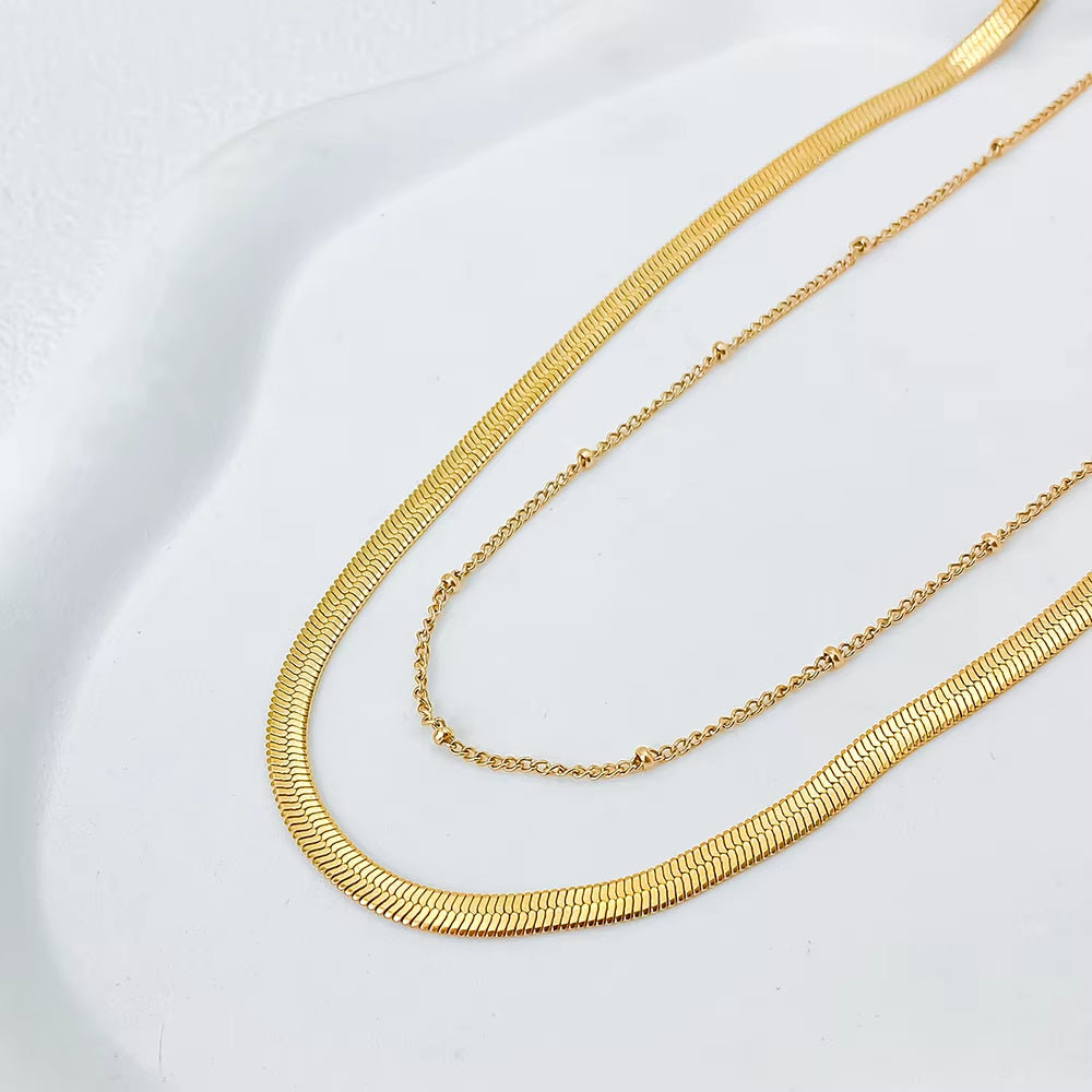 Emanco Multi-Layer Stainless Steel Choker Necklace - Trendy High-Quality Bohemian Jewelry for Women