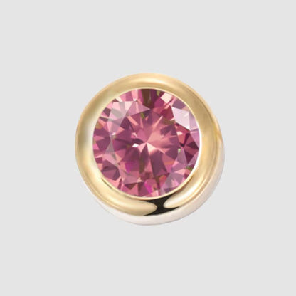 Stainless Steel 6mm Birthstone Pendant with Rhinestone Charm for DIY Bracelets