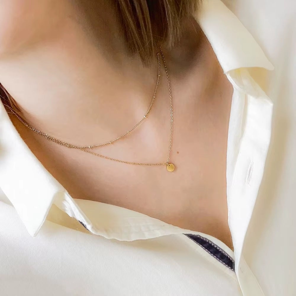 Emanco High-Quality Stainless Steel Boho Multi-Layered Necklace Set for Women