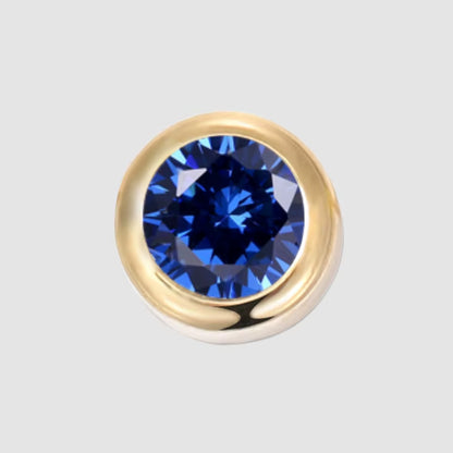 Stainless Steel 6mm Birthstone Pendant with Rhinestone Charm for DIY Bracelets