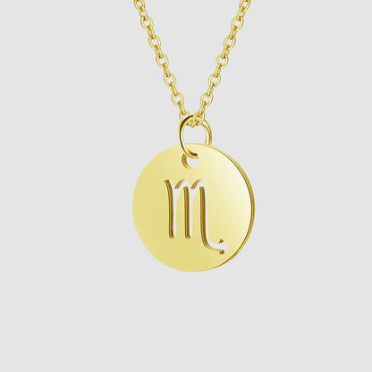 Women’s Stainless Steel Zodiac Sign Constellation Pendant Necklace - New Arrival Jewelry