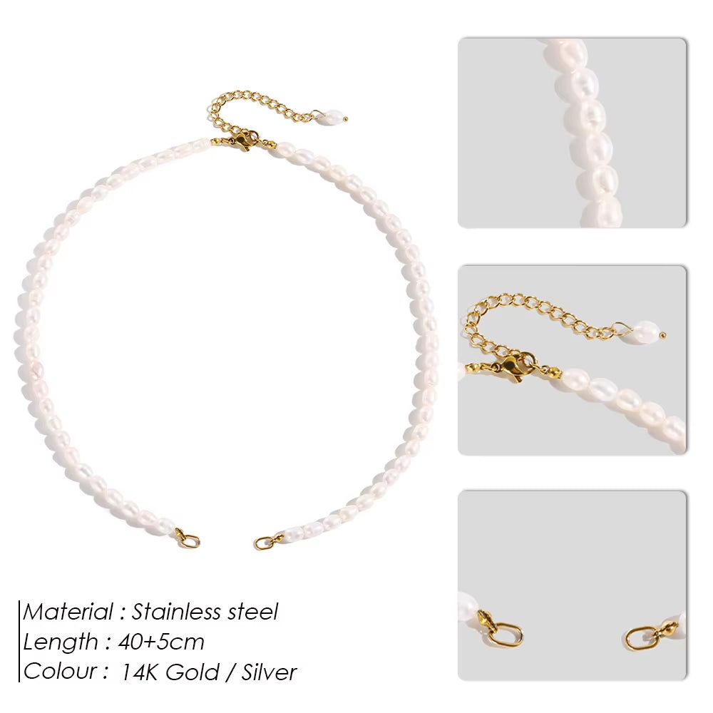 Emanco Gold Plated Stainless Steel Classic Paperclip Chain Link Necklace with Spring Loaded Connector for DIY Jewelry Enhancement