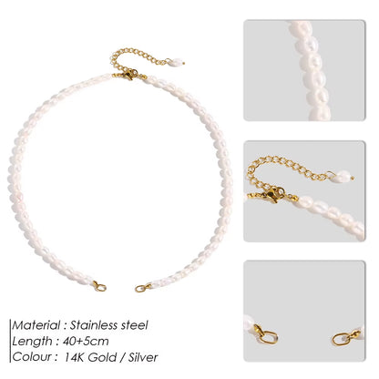 Emanco Gold Plated Stainless Steel Classic Paperclip Chain Link Necklace with Spring Loaded Connector for DIY Jewelry Enhancement