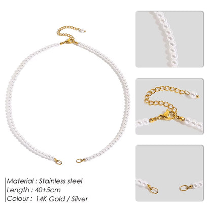 Emanco Gold Plated Stainless Steel Classic Paperclip Chain Link Necklace with Spring Loaded Connector for DIY Jewelry Enhancement