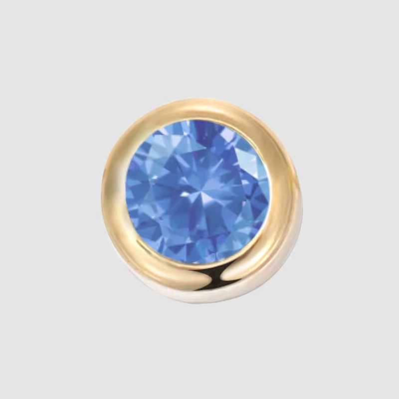 Stainless Steel 6mm Birthstone Pendant with Rhinestone Charm for DIY Bracelets