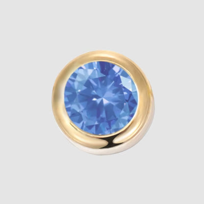 Stainless Steel 6mm Birthstone Pendant with Rhinestone Charm for DIY Bracelets