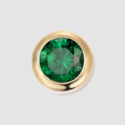 Stainless Steel 6mm Birthstone Pendant with Rhinestone Charm for DIY Bracelets