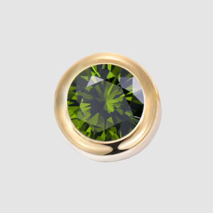 Stainless Steel 6mm Birthstone Pendant with Rhinestone Charm for DIY Bracelets