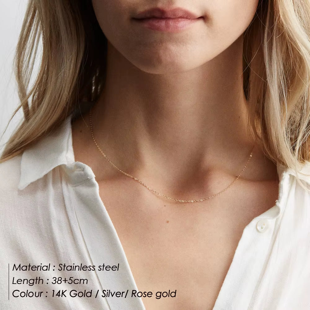 Emanco Multi-Layered Gold-Plated Stainless Steel Pendant Coin Necklace Set for Women