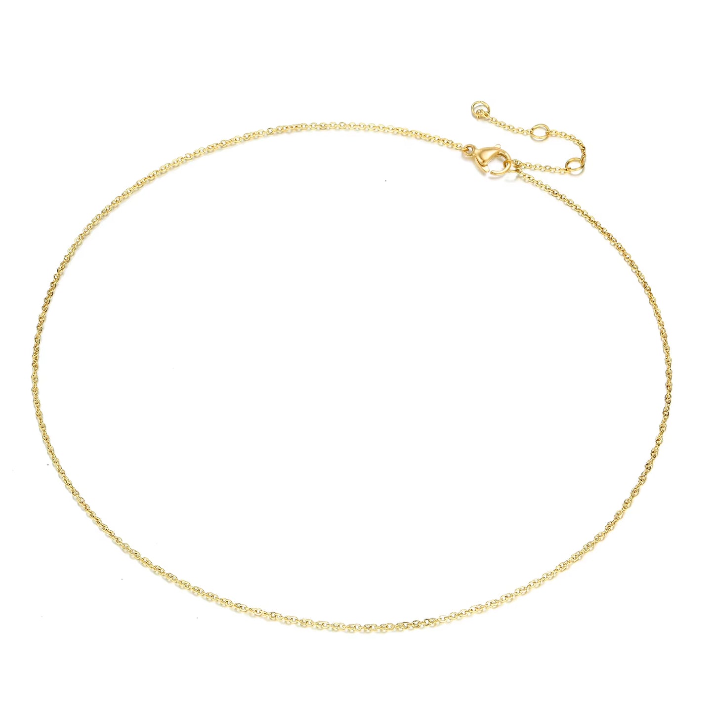 Emanco Stainless Steel Gold Thin Chain Link Choker Necklace for Women - Wholesale Fashion Jewelry