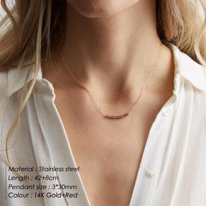 14K Gold Plated Layered Disk and Bar Pendant Necklace for Women by Emanco