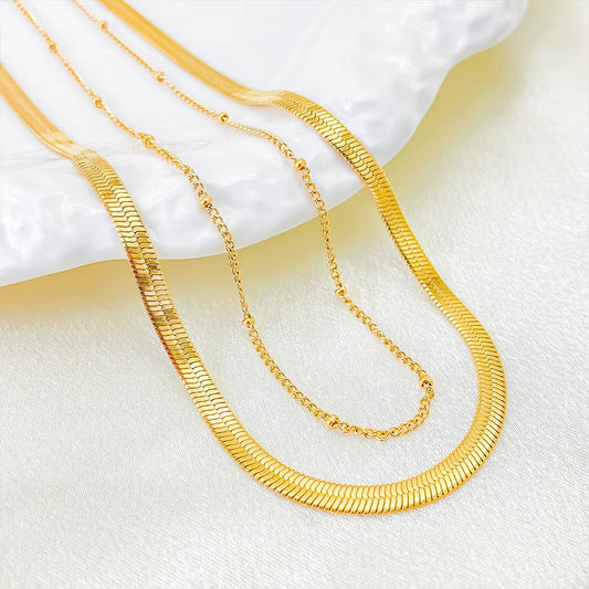 Emanco Multi-Layer Stainless Steel Choker Necklace - Trendy High-Quality Bohemian Jewelry for Women