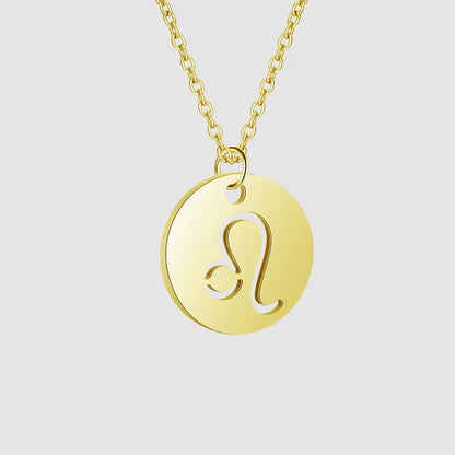 Women’s Stainless Steel Zodiac Sign Constellation Pendant Necklace - New Arrival Jewelry