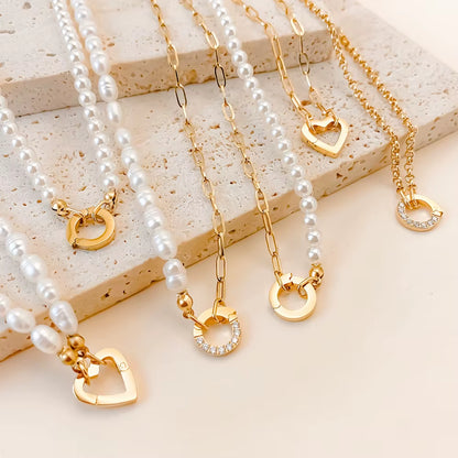 Emanco Gold Plated Stainless Steel Classic Paperclip Chain Link Necklace with Spring Loaded Connector for DIY Jewelry Enhancement