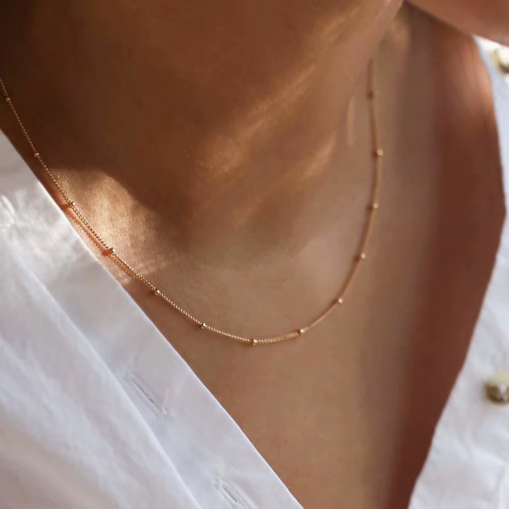 14K Gold Plated Layered Disk and Bar Pendant Necklace for Women by Emanco