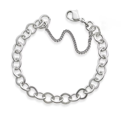 Wholesale Geometric O-Shaped Link Chain Bracelet - Gold Plated Silver Fashion Jewelry for Women